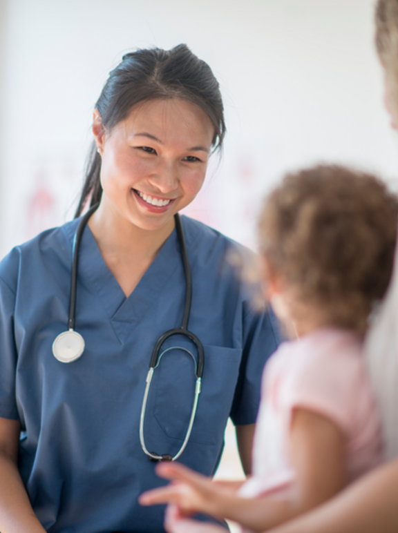 doctor with young patient